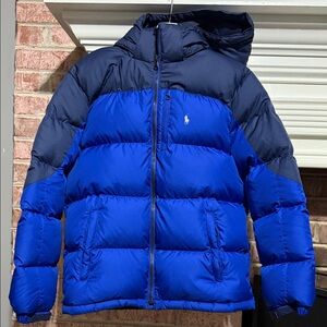 Polo by Ralph Lauren Kids Blue and Navy Puffer Jacket size Large